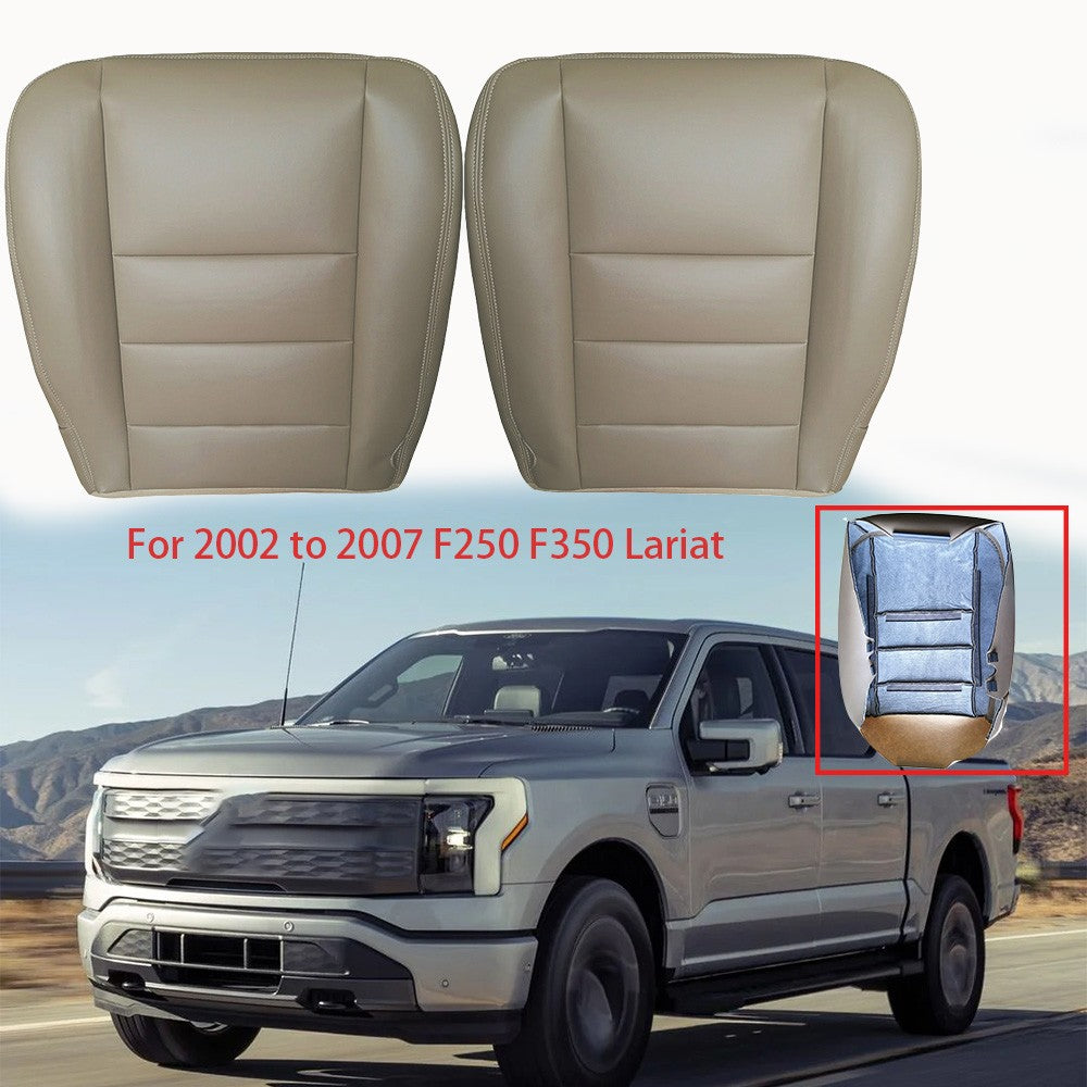 For Ford F250 Super Duty 2002-2007 Driver & Passenger Bottom Leather Seat Cover