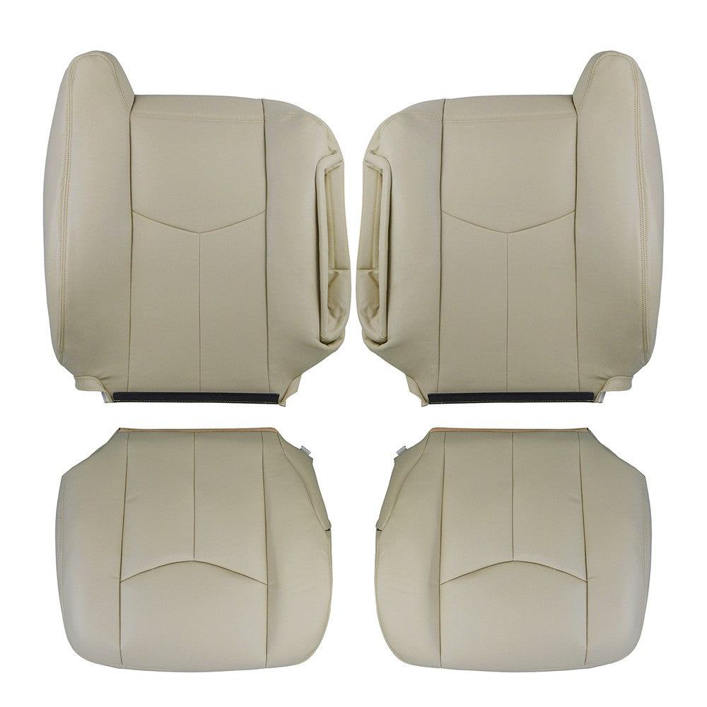 Driver Passenger Bottom & Top Seat Cover For 2003 2004-2006 Chevy Tahoe Leather