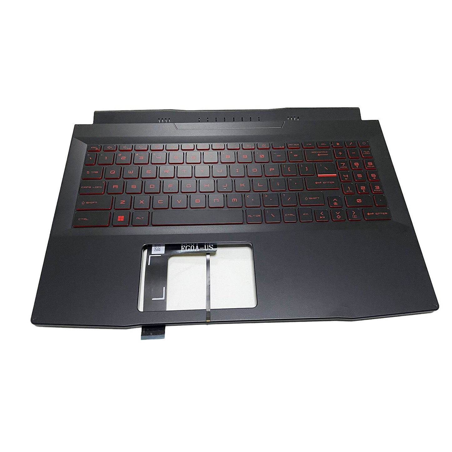 For MSI Katana GF66 MS-1581 MS-1582 Upper Case Palmrest Red Backlit Keyboard New
