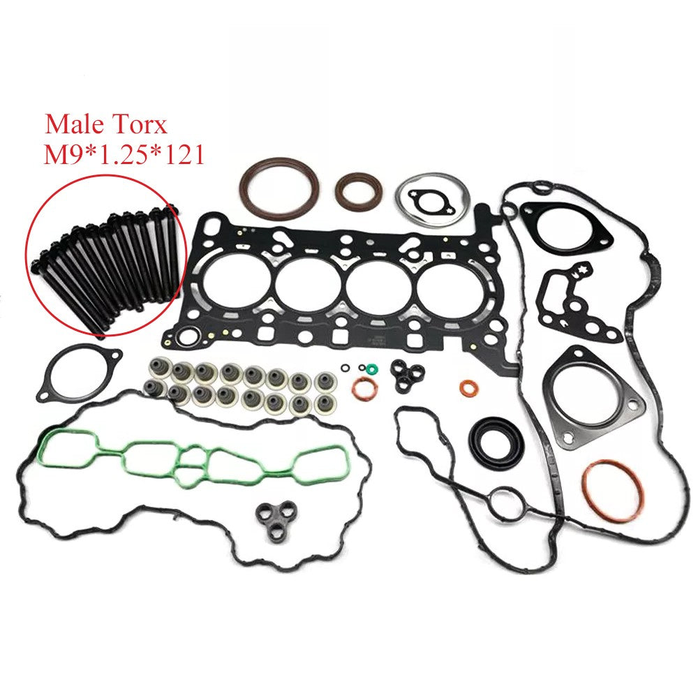 Head Gasket Bolts Set Fit For 2016-2019 Chevrolet Cruze 1.4L 1.5L L4 DOHC 16V