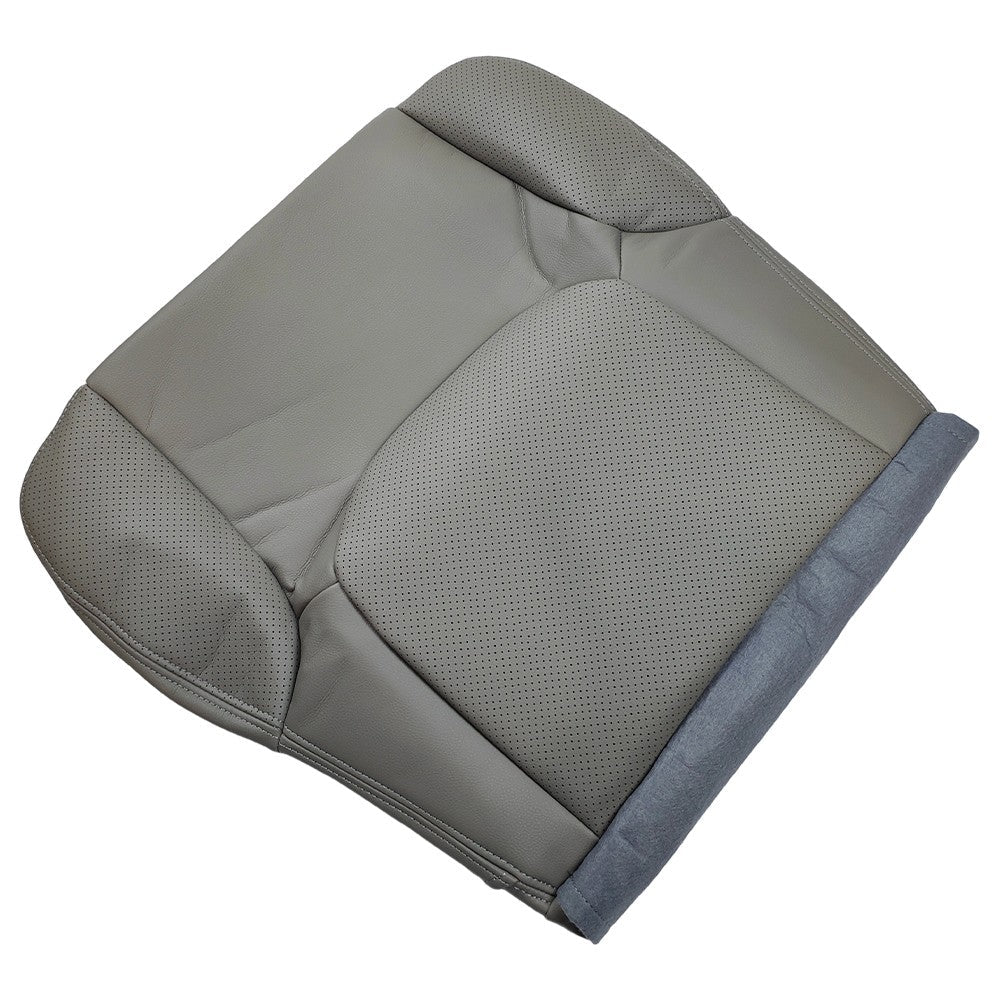 For 2005-2021 Nissan Frontier Driver Bottom Perforated Leather Seat Cover Gray