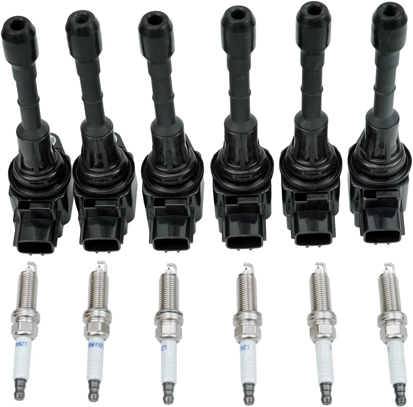 6 UF550 Ignition Coil Iridium Spark Plug for V6 3.5L 09-20 Nissan Maxima Murano