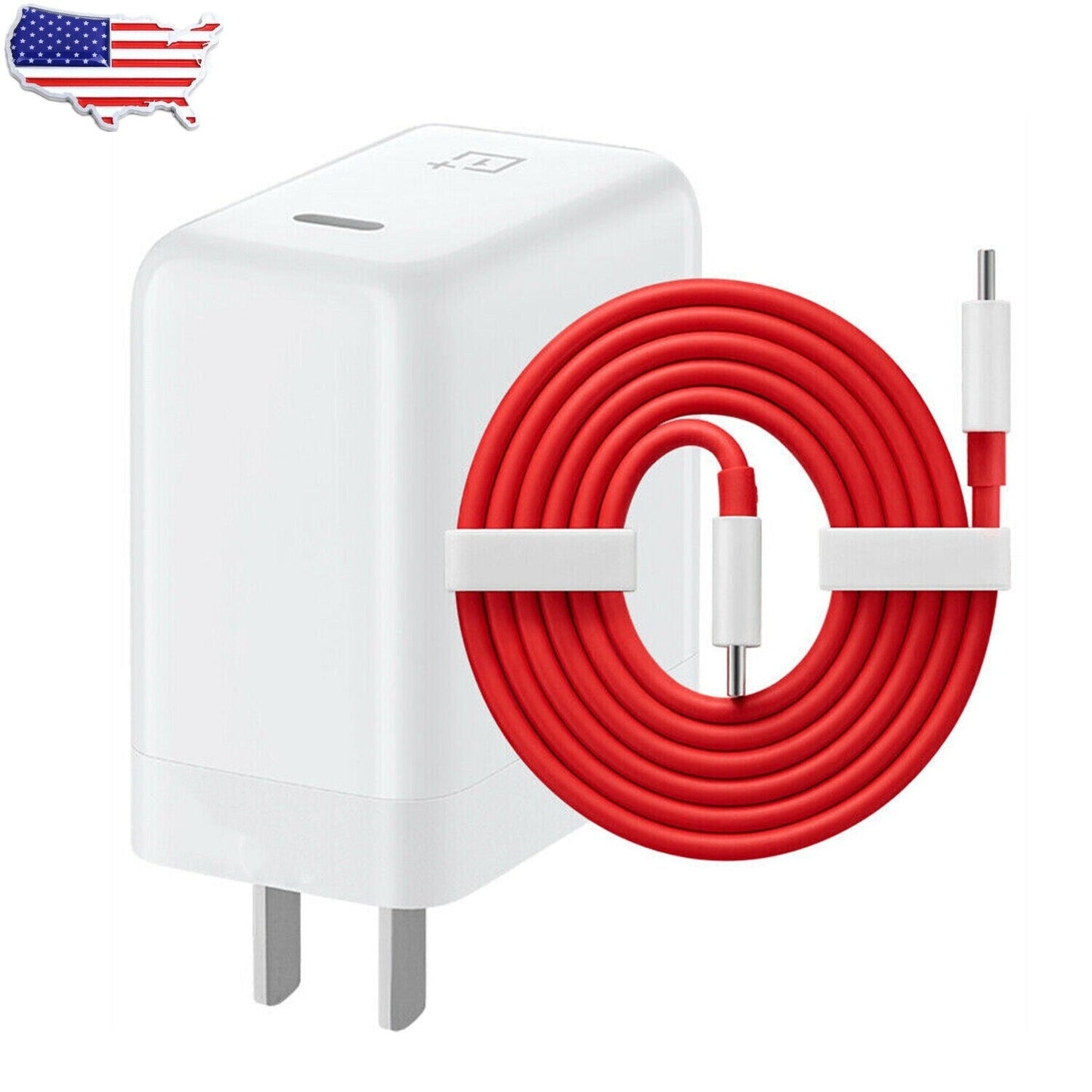 65W Charger Dual Type-C Cable Fits For Oneplus 7 Pro/7T Pro/8 Pro/8T/9 Pro US