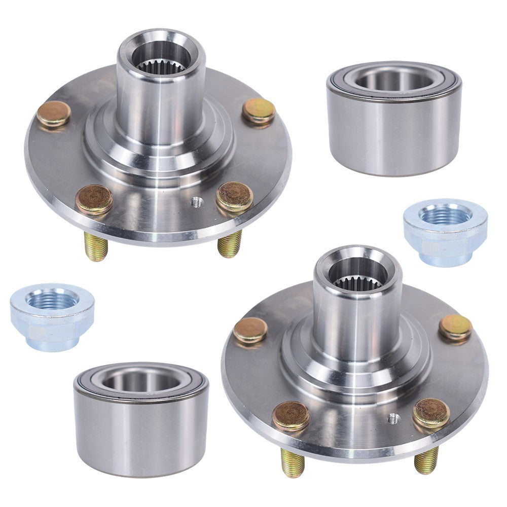 2 Front Wheel Hub Bearing Kits For 2016 Honda Civic 2.0L EX 2.0L LX Only W/ Nuts