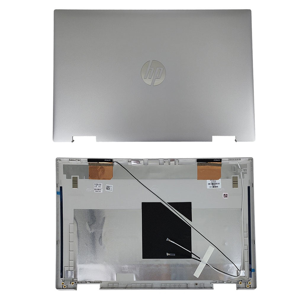 New Thin Back Cover w/Cable For HP Pavilion X360 15-ER Top Silver Lid M45108-001