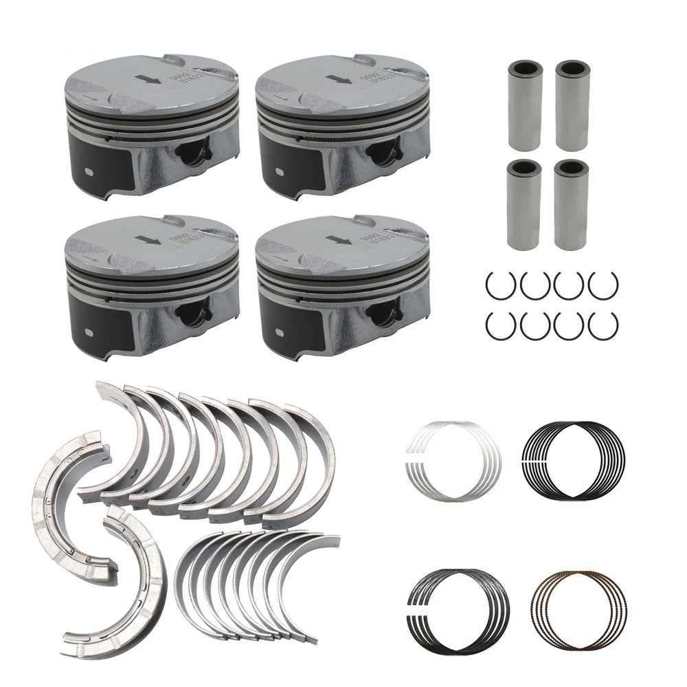 Main Rod Bearing &Piston&Rings For 06-17 Buick Chevrolet GMC Pontiac Saturn 2.4L