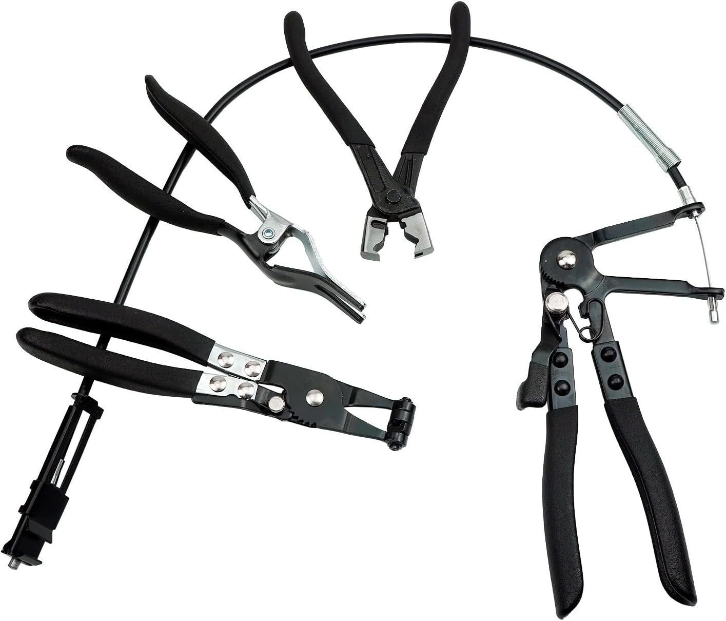 4 Pcs Hose Clamp Pliers Flat Band Hose Clamp Plier Hose Clamp Tool With 27" Long