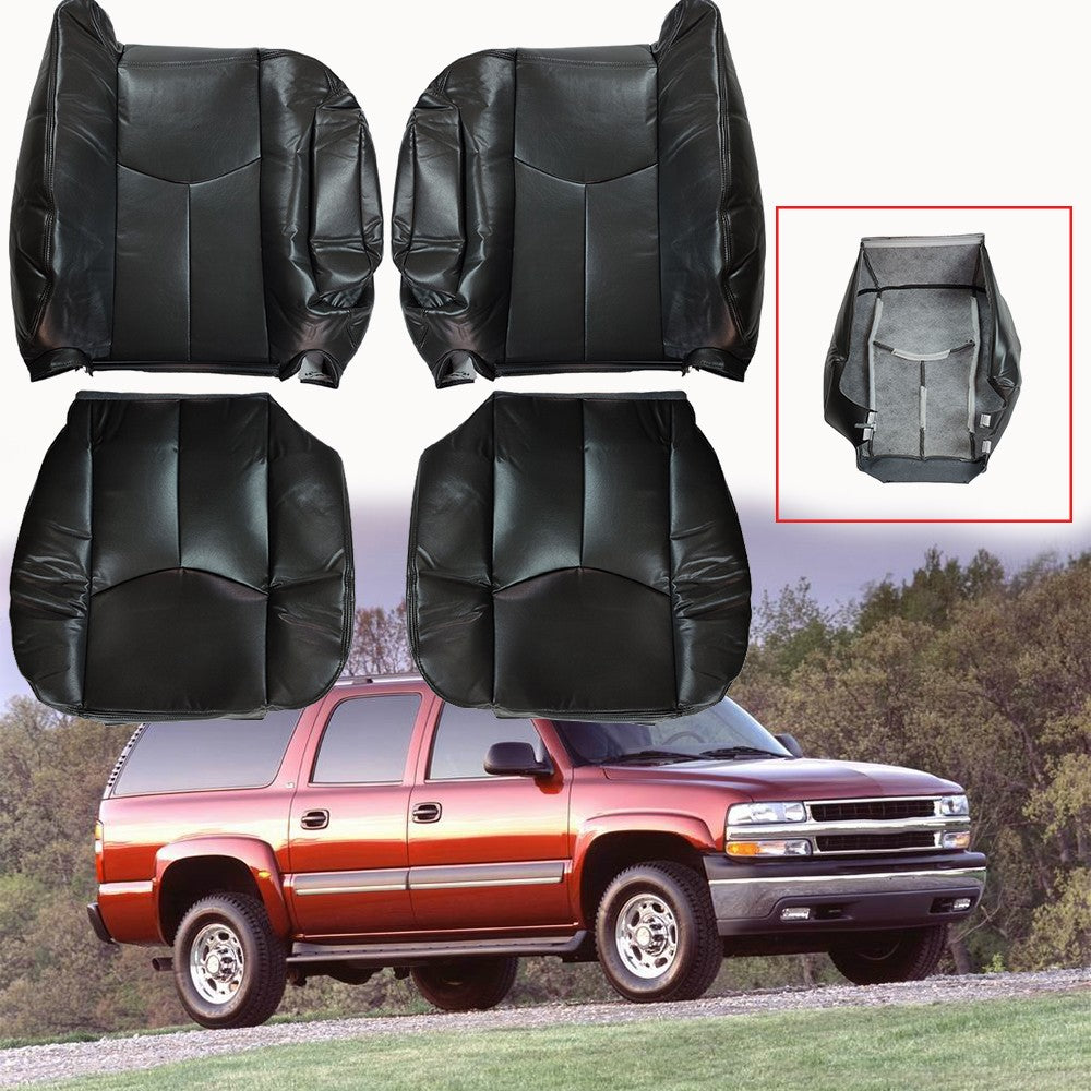 For 2003 2004-2006 Chevy Silverado Tahoe Driver & Passenger Leather Seat Cover