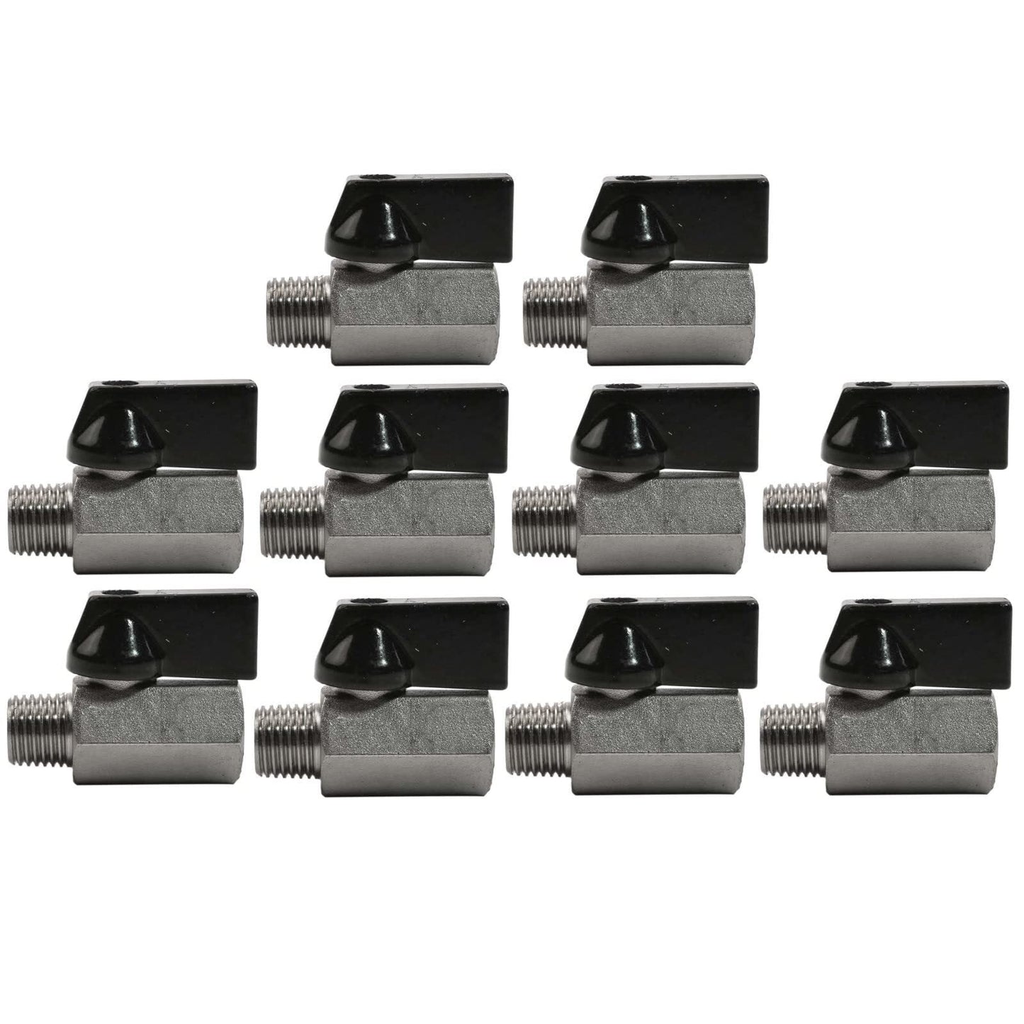10x Mini 1/4" Male 1/4 Inch Female NPT Brass Ball Shut Off Valve Water Air Fluid