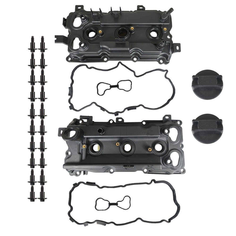 2PCS LH & RH Valve Cover Set w/ Gasket & Bolts & Cap For 2011-2012 Infiniti G25