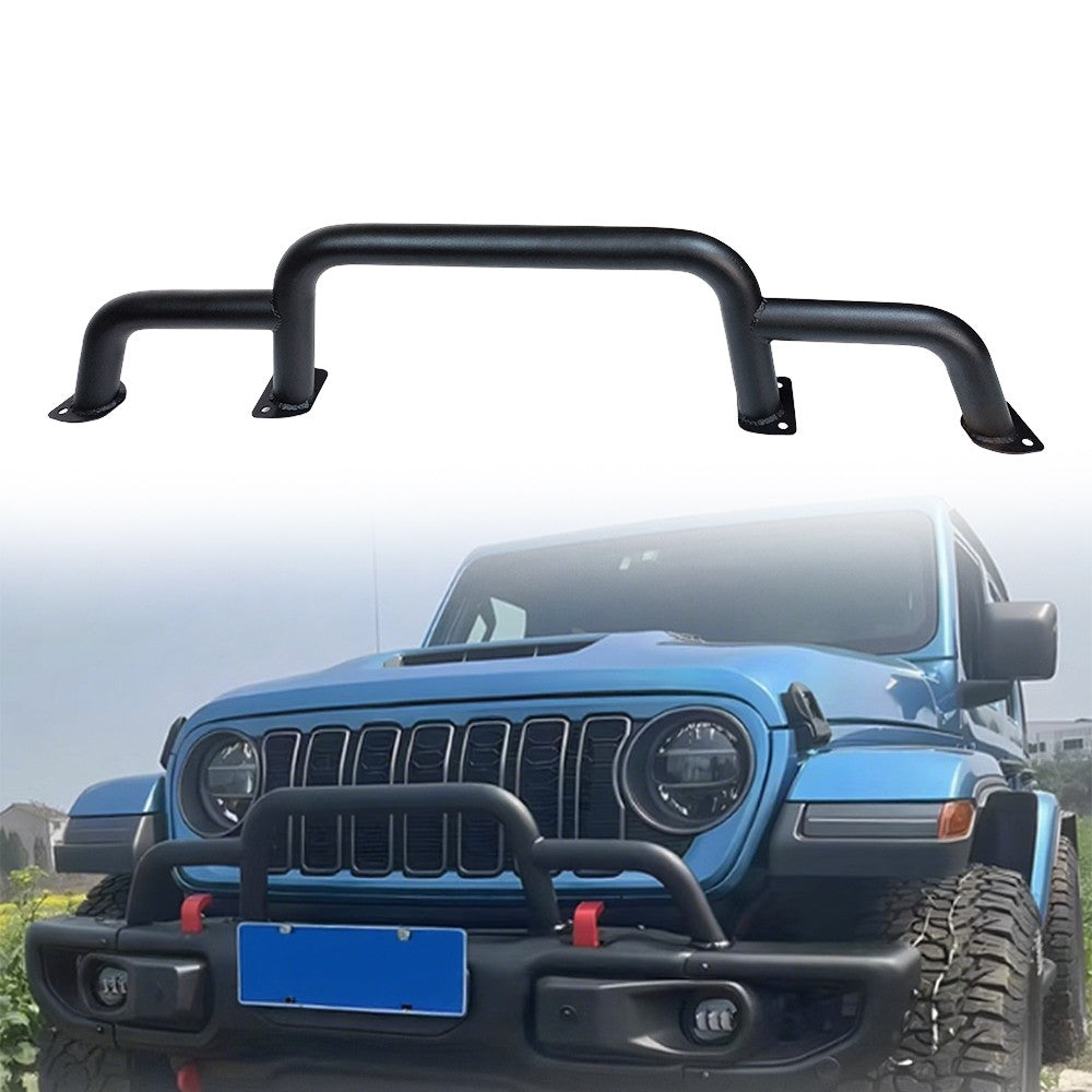 For Jeep Wrangler JL 2018-2024 Front Bumper Grille Winch Brush Guard Bull Bar