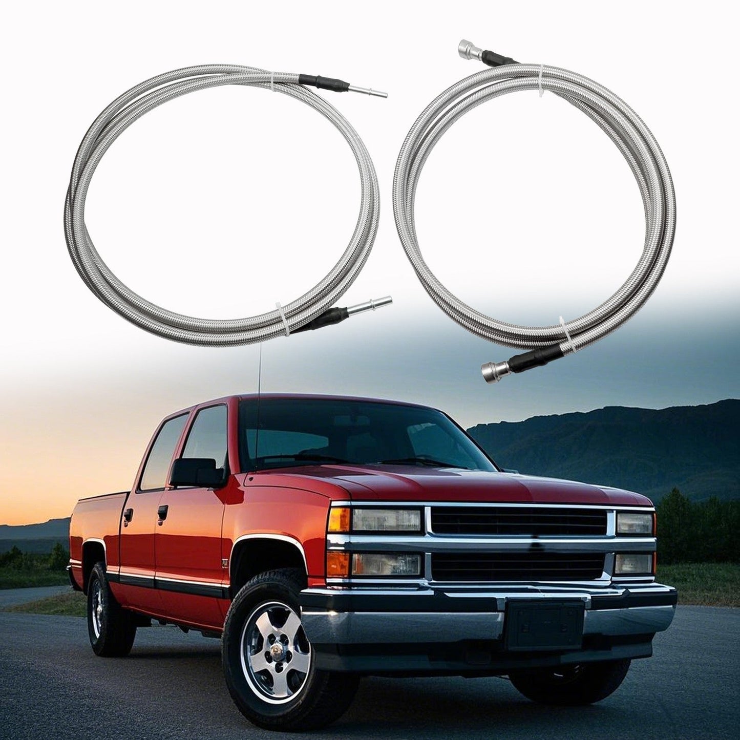 Flexible Stainless Steel Braided Fuel Line Kit For Chevrolet Silverado 1500 2500