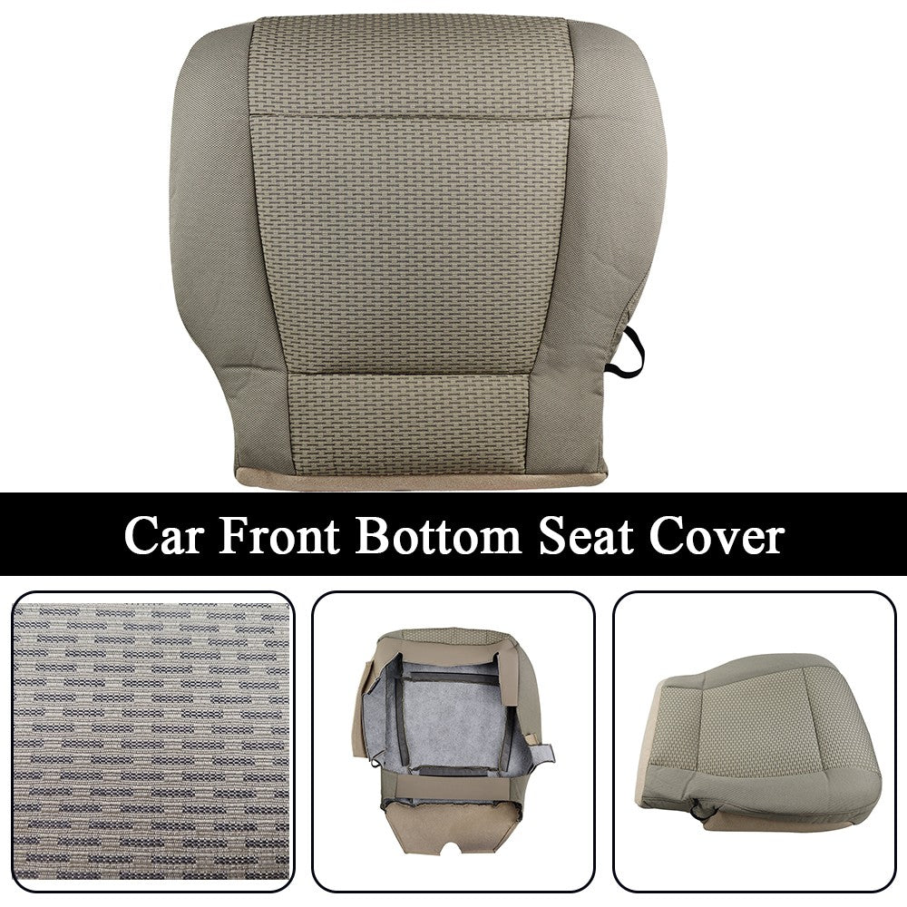 For 2015 2016 2017 2018 2019 Ford F150 XLT Driver Bottom Cloth Seat Cover Tan