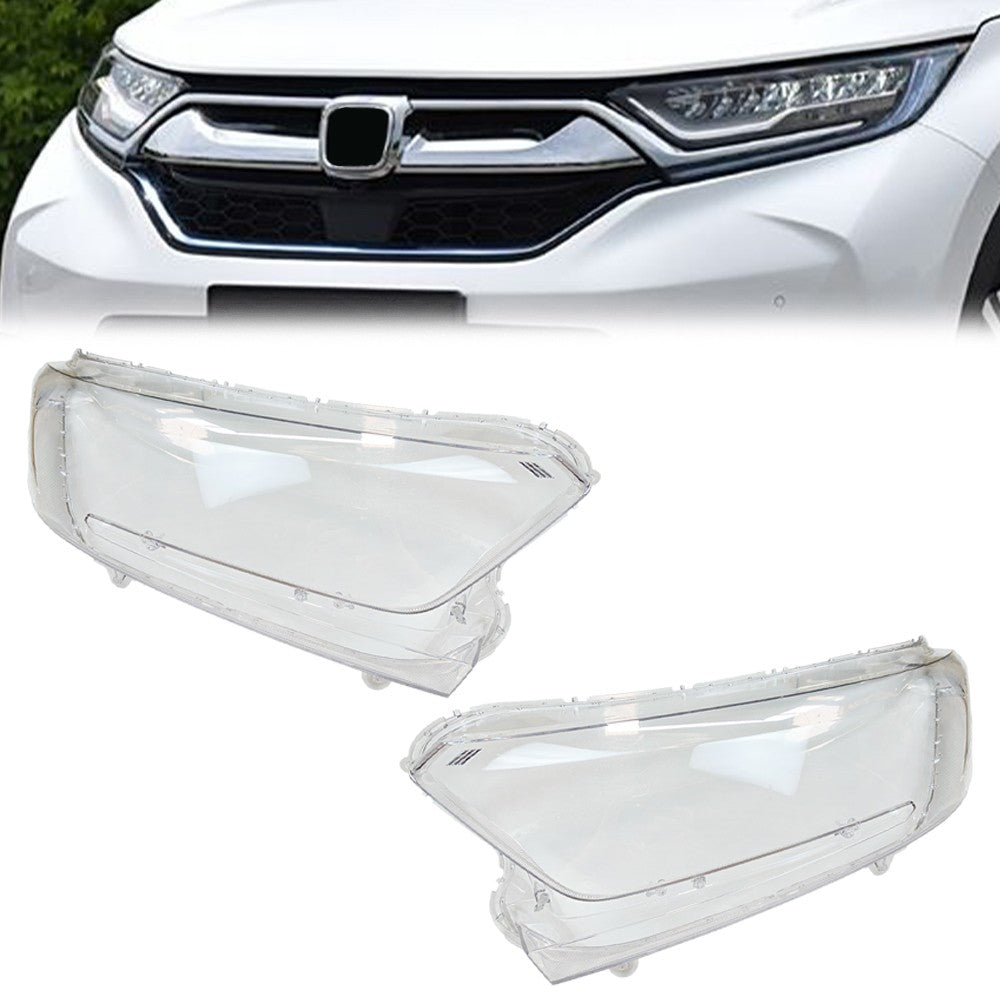A Pair Front Headlight Lens Cover Shell For Honda CR-V 2017-2022