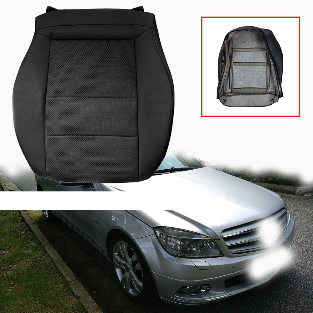 For 2008 2009-2014 Mercedes Benz C250 C300 C350 Driver Bottom Seat Cover Black