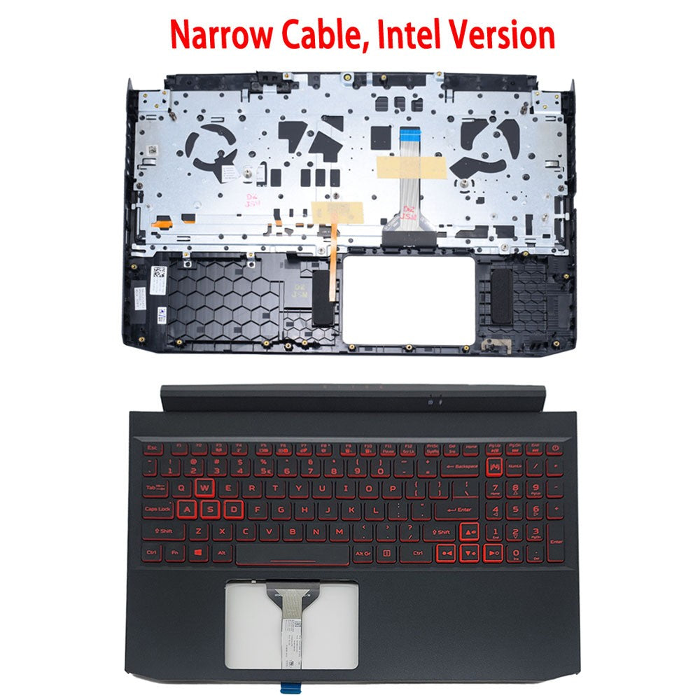 For Acer Nitro 5 AN515-57 Palmrest Backlit Keyboard Narrow Cable 6B.QEXN2.001 US