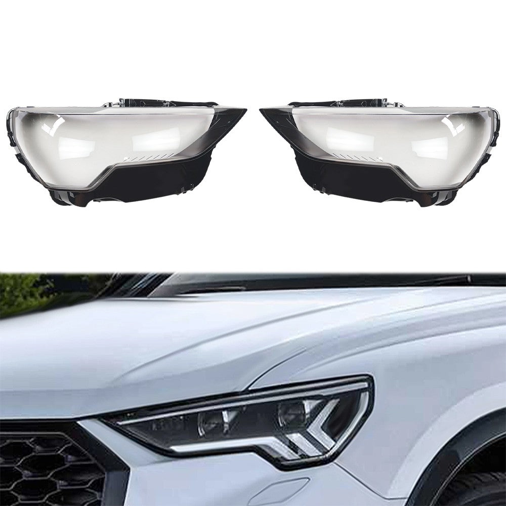 For 2019-2023 Audi Q3 Left & Right Headlight Covers Headlight Lens Covers