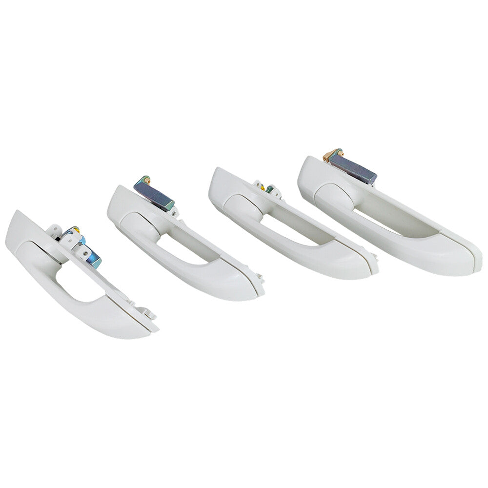 Set of 4 Bright White Door Handles For Dodge Ram 1500 2500 3500 2012-2018