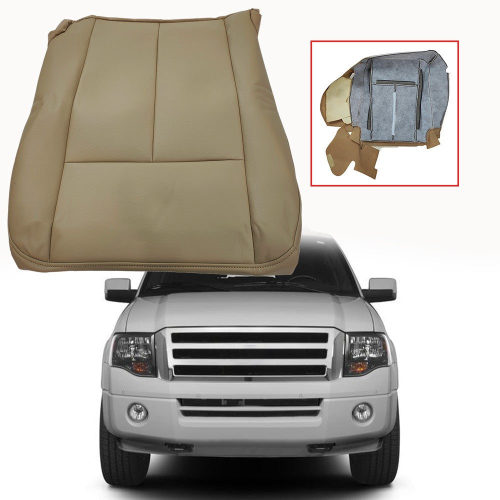 For 2007- 2014 Ford Expedition Front Driver Side Bottom Leather Seat Cover Tan