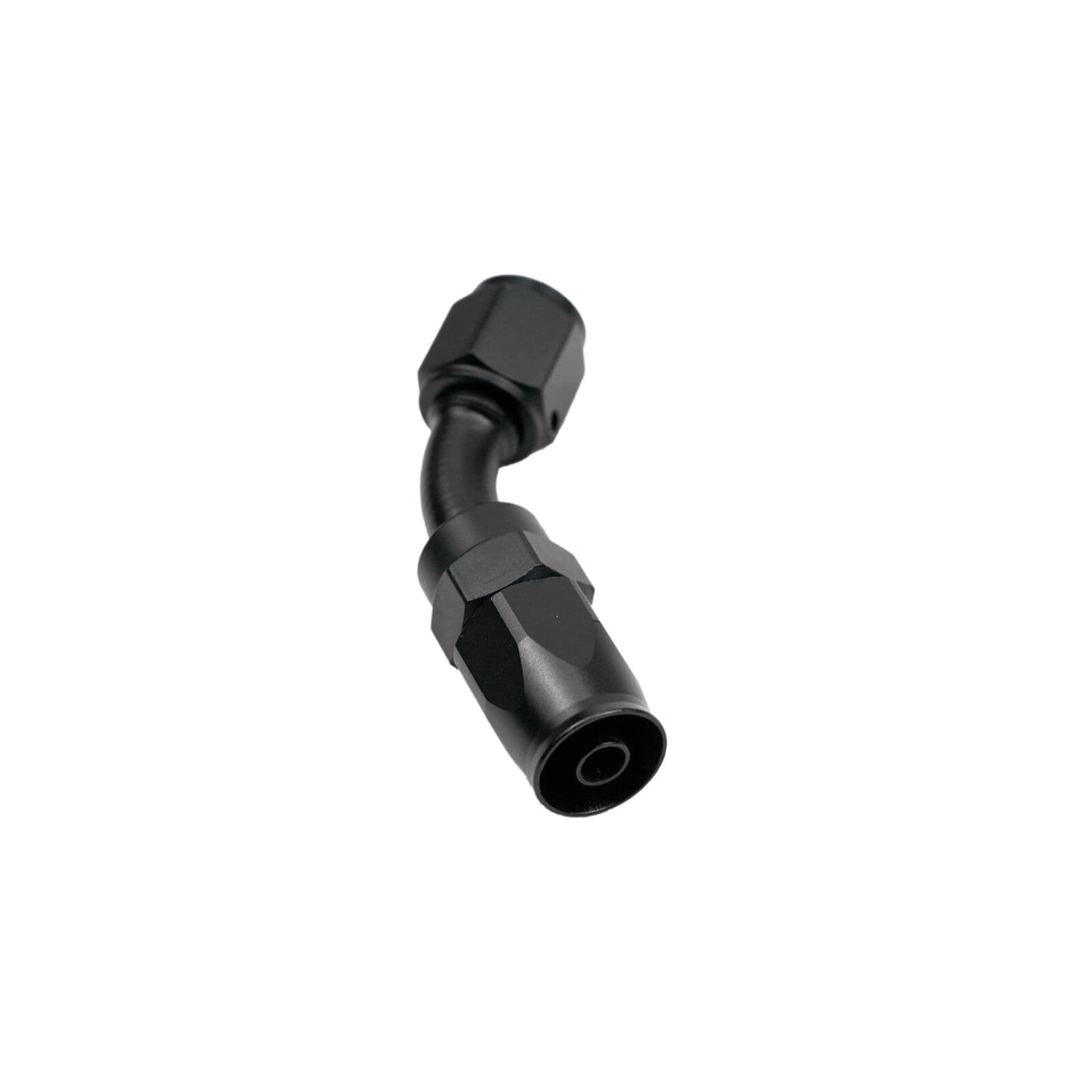 45 Degree Swivel 10AN Hose End Fitting CPE Braided Fuel Oil Line Aluminum Black