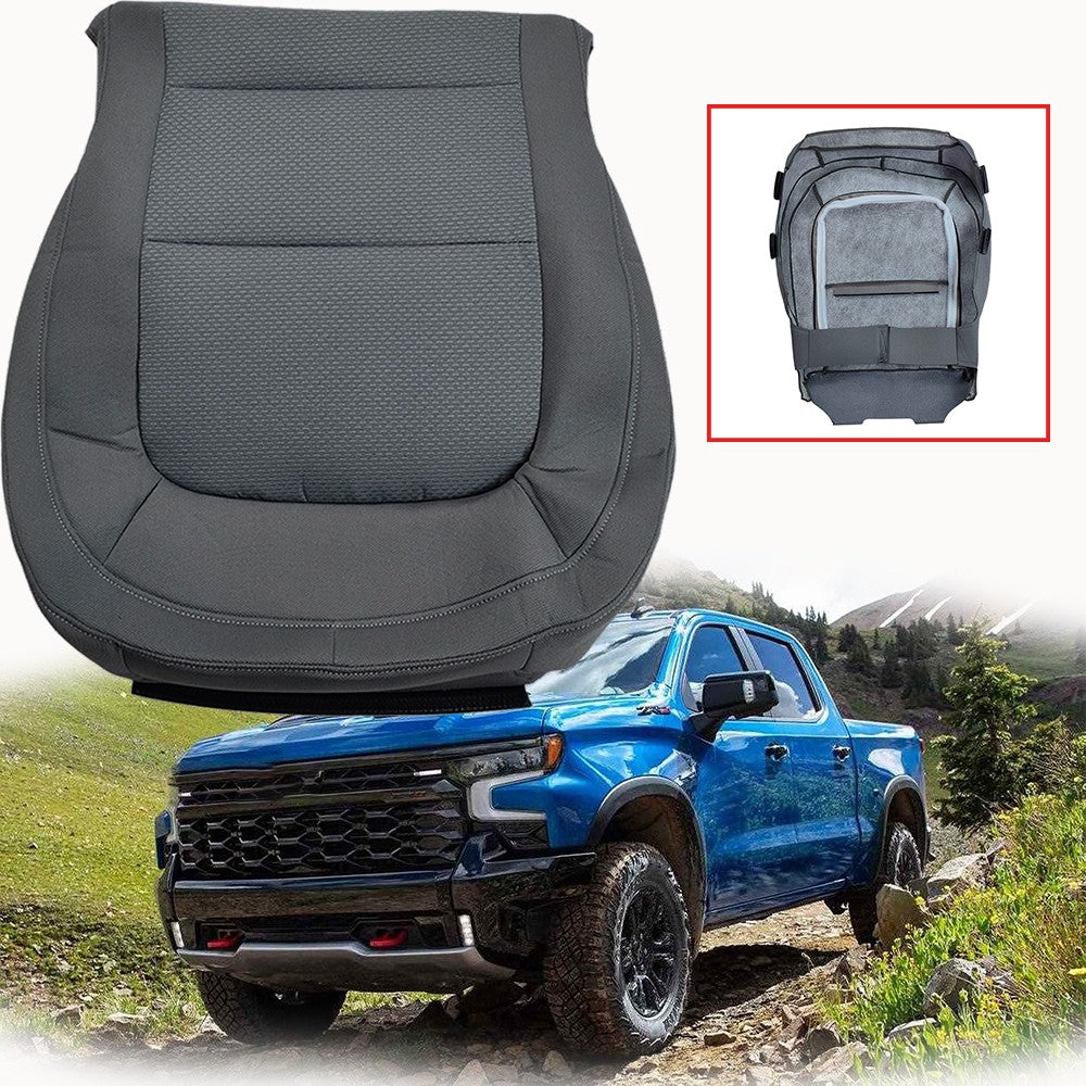 Driver Side Bottom Cloth Seat Cover Dark Gray For 2015 - 2022 Chevy Colorado