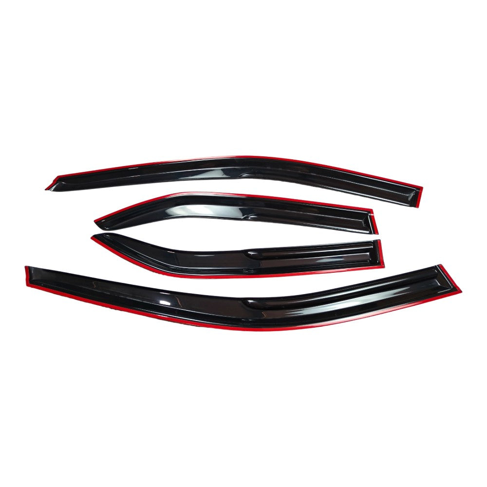 Window Visors Rain Guards For 2012-2017 Toyota Camry 3D Wavy M Style Ş