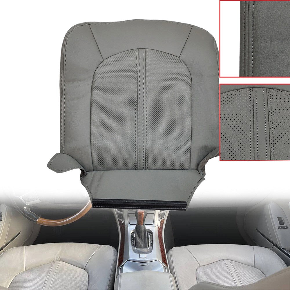 Front Driver Bottom Leather Seat Cover Gray For 2008 - 2013 Cadillac CTS