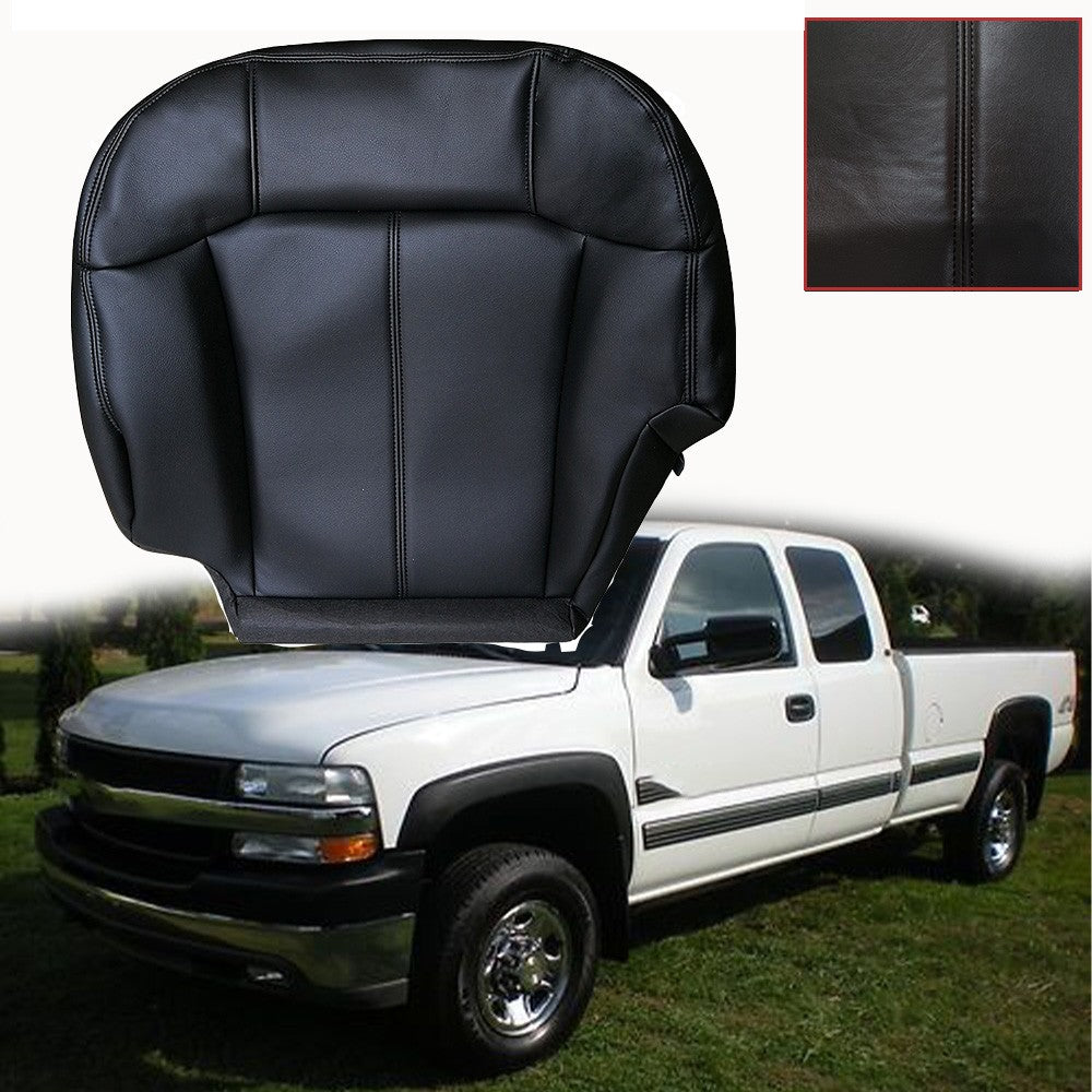 Driver Side Leather Seat Cover Dark Gray For 1999- 02 Chevy Silverado 1500 2500