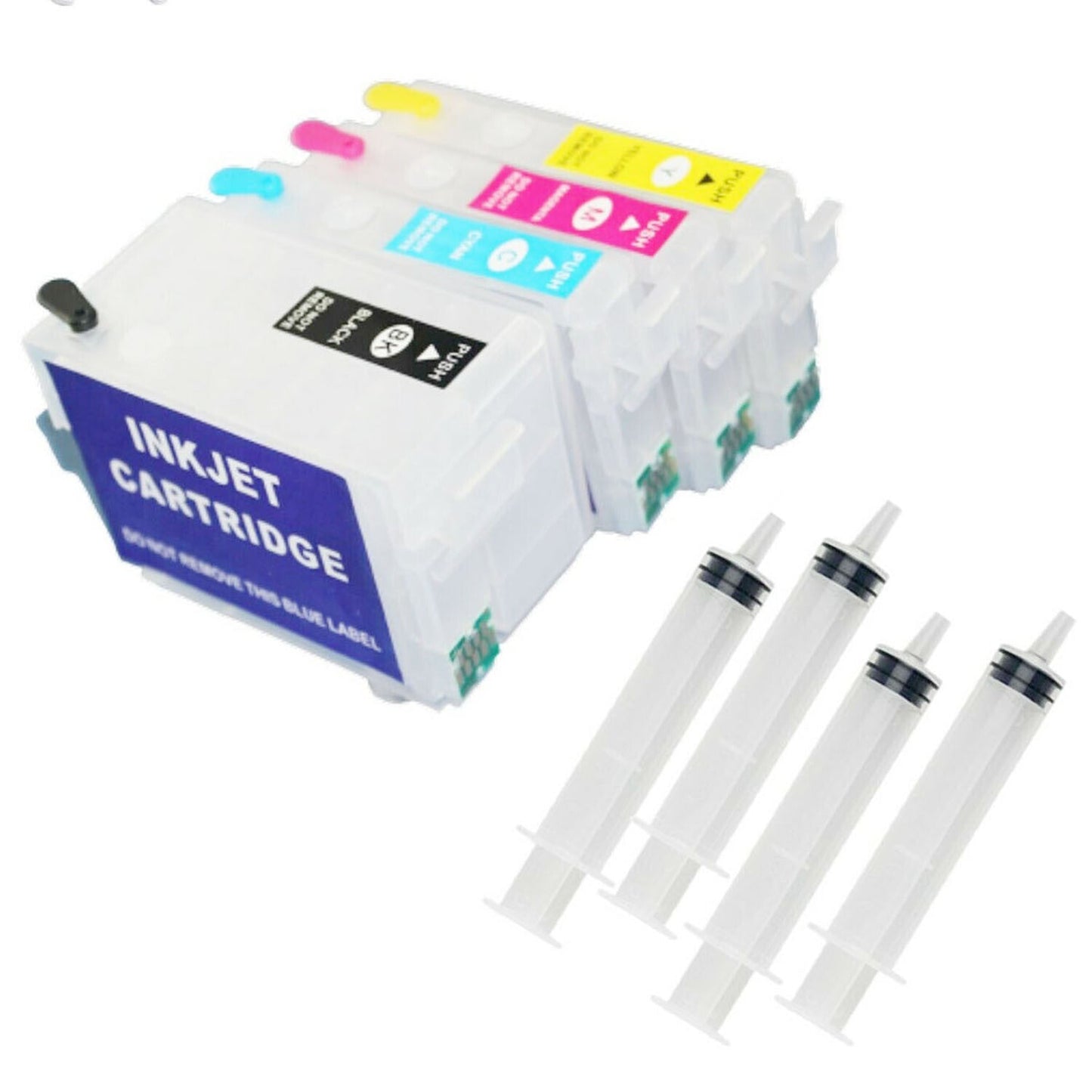 4-Color Refillable Ink Cartridges For Epson WorkForce 7210 7710 7720 Printers US