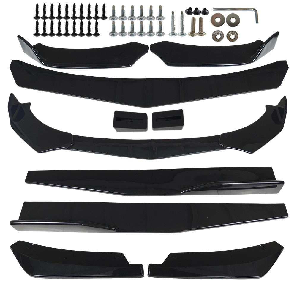 Front Bumper Lip Spoiler Splitter Body Kit Blk For HONDA ACCORD Coupe Sedan Car
