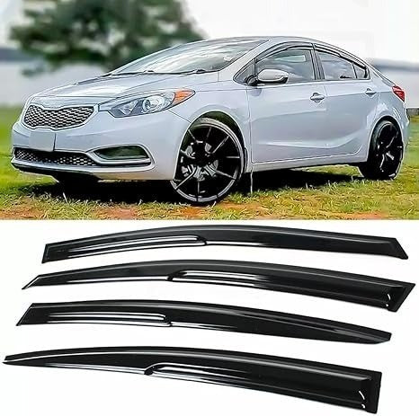 3D WAVY M STYLE WINDOW VISOR RAIN GUARD VENT FOR 2014-2018 KIA FORTE K3 SEDAN