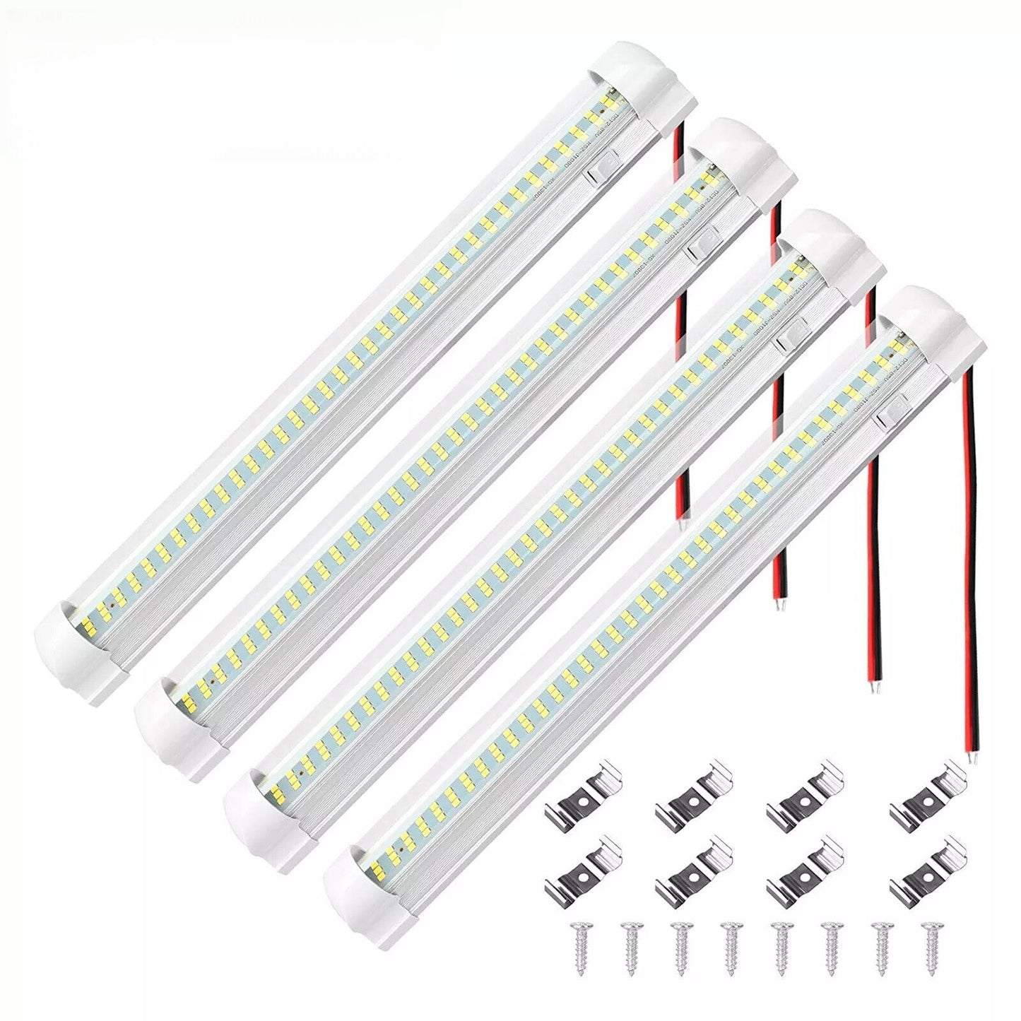 4Pcs 12V 108 LED RV Ceiling Dome Light Bar Interior Lighting for Trailer Camper