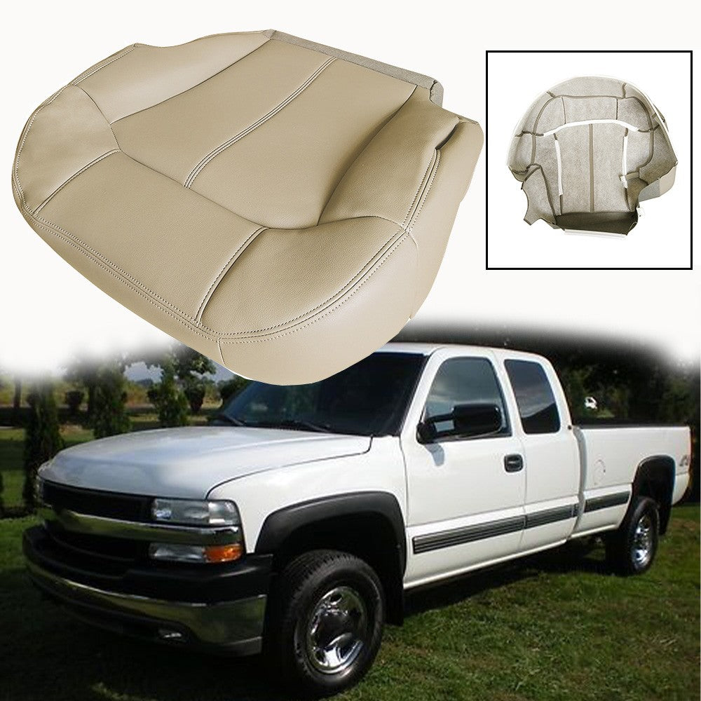 For 1999 2000- 2002 Chevy Silverado 1500 2500 Driver Bottom Leather Seat Cover