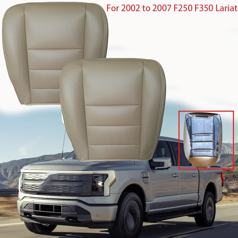 Driver & Passenger Bottom Leather Seat Cover For Ford F250 Super Duty 2002-2007