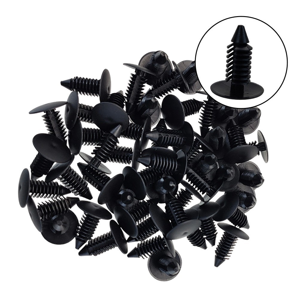 50x Bumper Fastener Rivet Clips Fender Shield Retainer Push Pin For Ford