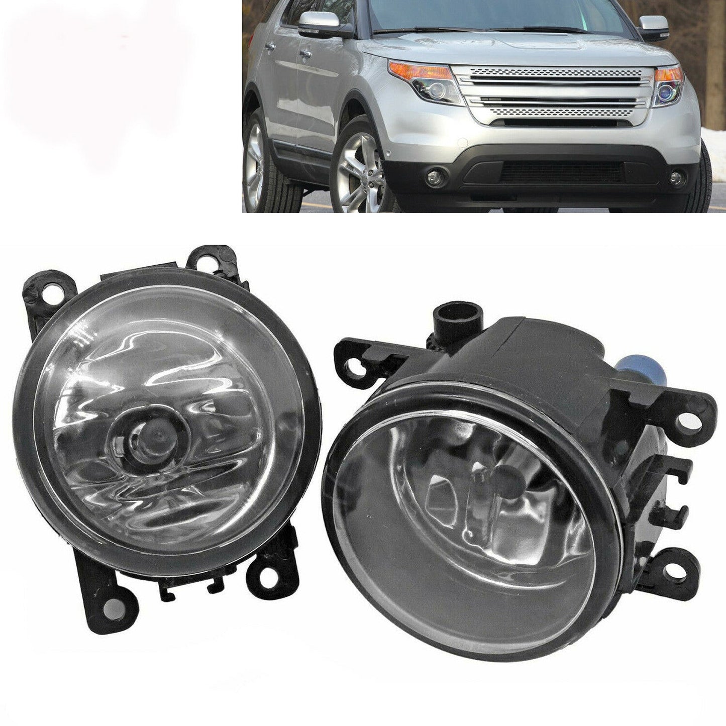 Clear Lens Pair Bumper Fog Light Lamp For 2011-2015 Ford Explorer Ranger 2.0L