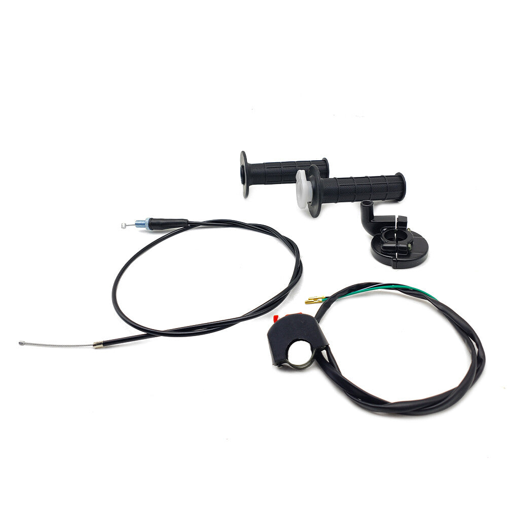 For Coleman CT200U Trail 200 Mini 196cc Bike Throttle Hand Grips Cable Clamp Kit