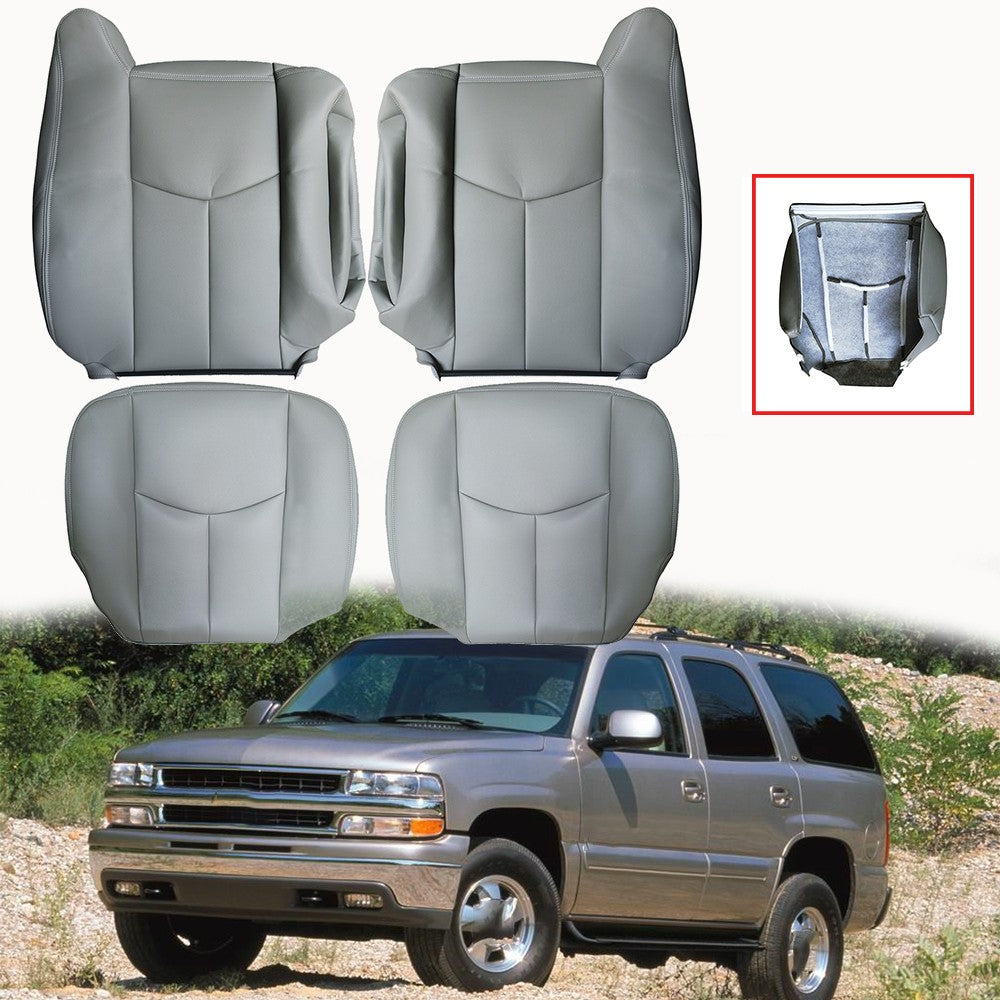 For 2003 2004 -2006 Chevy Tahoe Suburban Driver & Passenger Leather Seat Cover
