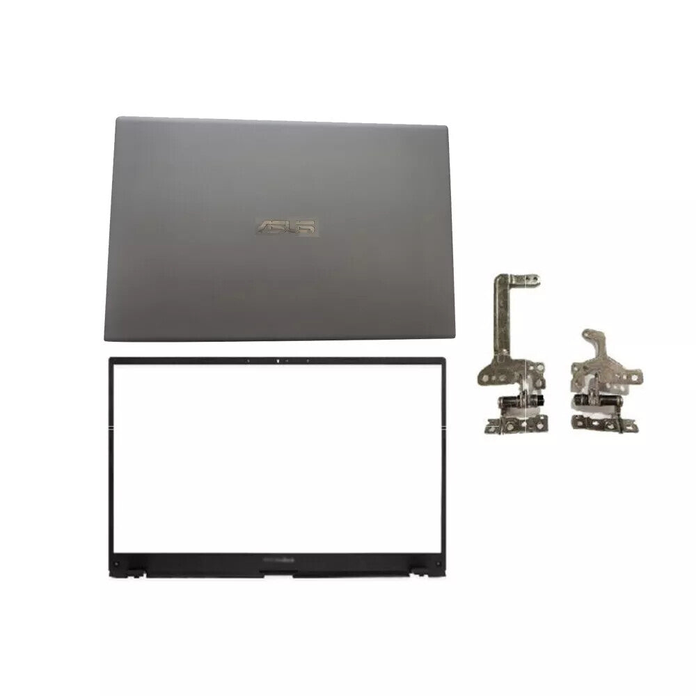 New LCD Back Cover+Bezel+Hinges For ASUS VivoBook X512 X512U V5000F Top Gray US