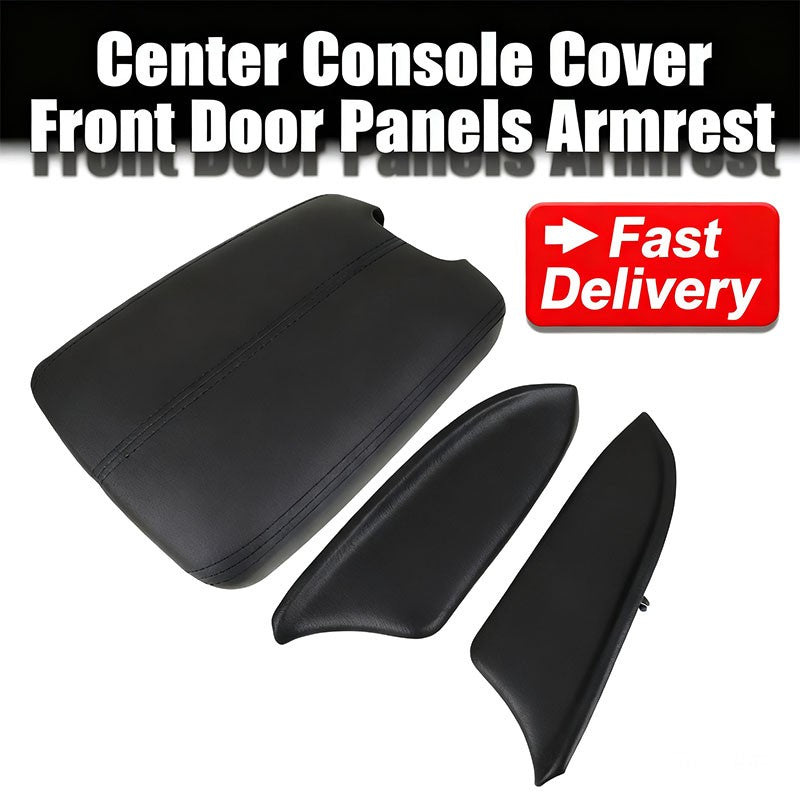 Car Center Console Cover Front Door Panels Armrest Black for Honda Accord 08-12