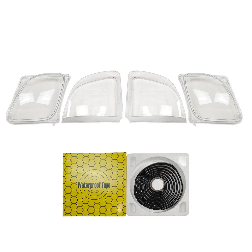 For Lexus LX470 1998-2007 1 Pair Front Headlight Clear Lens Housing + Seal Glue