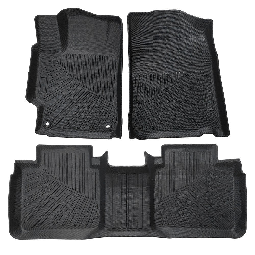 Floor Mats Liner Set For Toyota Camry 07-11 Front & 2nd Row TPE All Weather