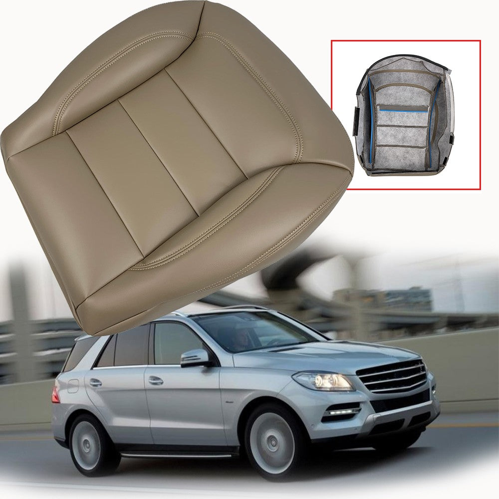 Driver Side Bottom Leather Seat Cover Tan For 2012 -2015 Mercedes-Benz ML350