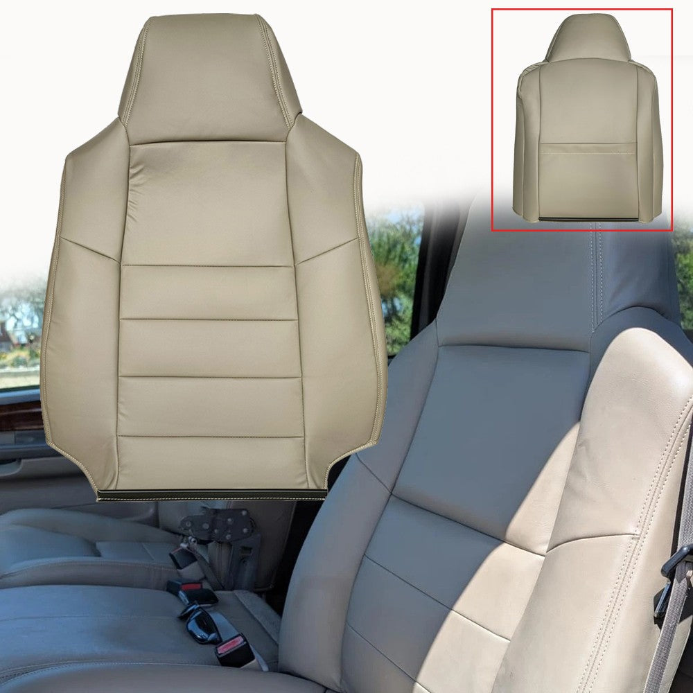 For 2002-07 Ford F250 F350 Driver Top Lean Back Leather Replacement Seat Cover