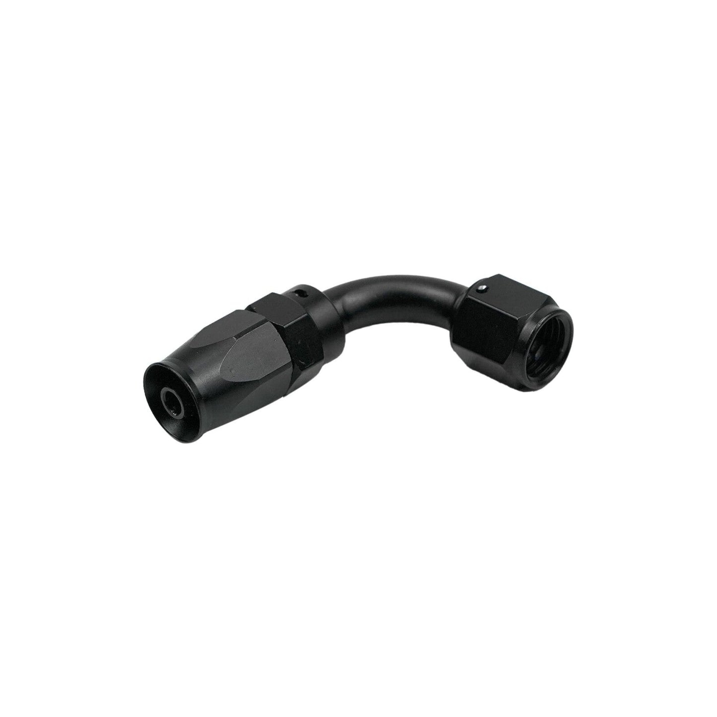 90 Degree Swivel 6AN Hose End Fitting Aluminum Black