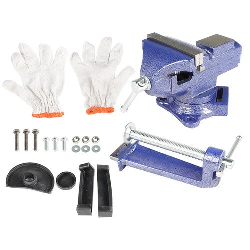 2-In-1 Bench Vise for Workbench 3.2"- Multi-Functional Portable 360° Swivel Base
