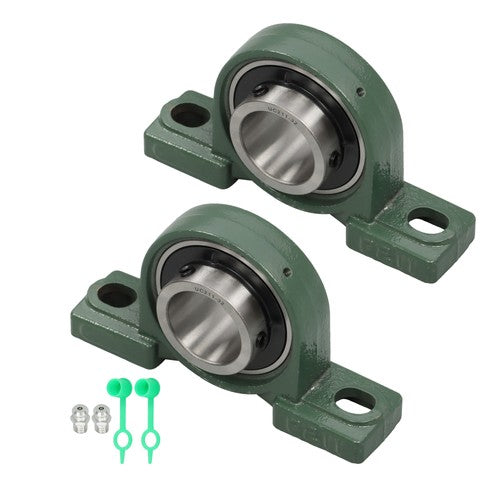 2PCS UCP211-32 Solid Base Pillow Block Bearing 2" Bore Self Aligning 2 Bolt
