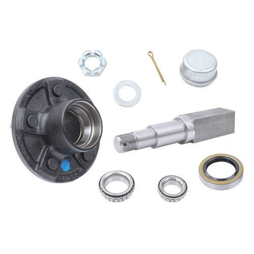 New Fit For 5 on 4.5" Wheel Hub Kit and 8.25” Square #84 Spindle (7-Pieces /Set)