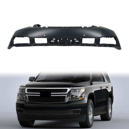 For Chevy Tahoe 2015-2020 Black Primered Front Bumper GM1000974 W/ Sensor Holes