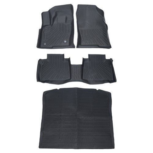Black For Ford Edge All Weather 2015-2025 Full Set Floor Mats with Cargo Liner